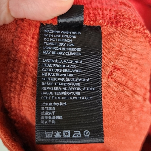 BDG Urban Outfitters Orange/Red Corduroy Straight Leg Pants 26 - Picture 7 of 8